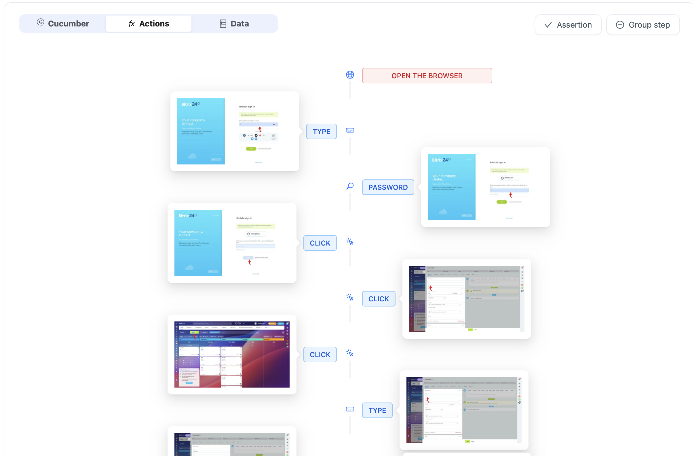 actions view