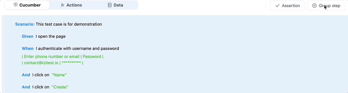 Add group step