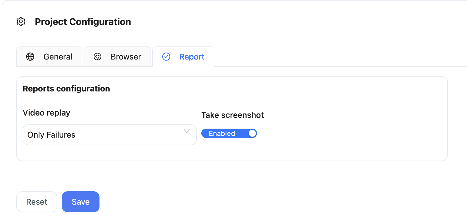 Report Configuration