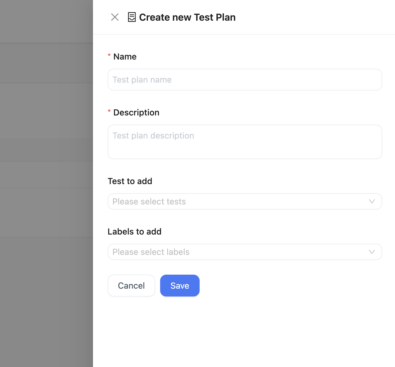 test plan form
